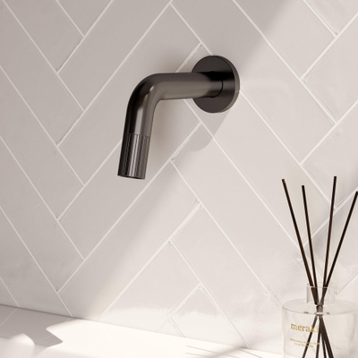 BRAUER Stripe Fonteinkraan - inbouw - inkortbaar - gunmetal geborsteld PVD