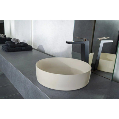 By Goof Waskom - opbouw - 39x10.8x39cm - Solid surface - Rond - Mat Beige