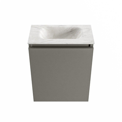 MONDIAZ TURE-DLUX 40cm toiletmeubel Smoke. EDEN wastafel Ostra positie midden. Zonder kraangat.