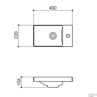Arcqua Marble fontein voor frame 40x22cm zonder overloop cast marble wit mat