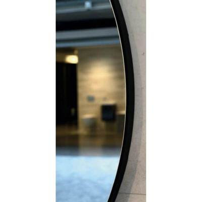 Plieger Nero Round miroir rond 80cm avec cadre noir
