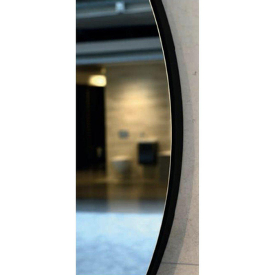 Plieger Nero Round spiegel rond 100cm met zwarte lijst