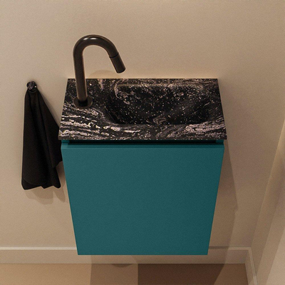 MONDIAZ TURE-DLUX 40cm toiletmeubel Smag. EDEN wastafel Lava positie rechts. Met 1 kraangat.