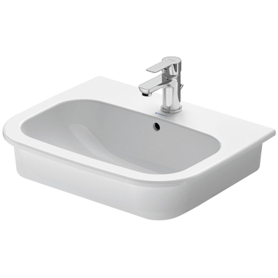 Duravit D-code Opbouwwastafel - 54x43.5cm - met 1 kraangat - met overloop - wit