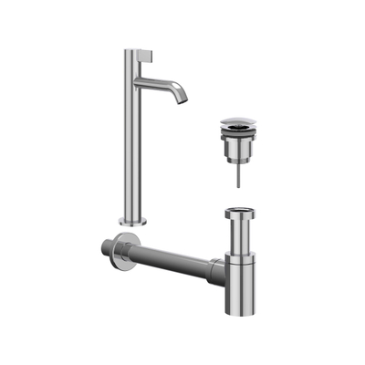 IVY Ensemble lave-mains - pose sur plan - surélevé - bonde always open - Chrome