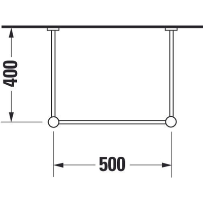 Duravit Design Variations Scola onderstel voor wastafel 068460 560 chroom