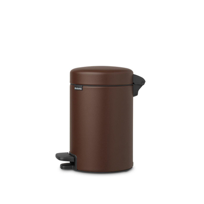 Brabantia NewIcon Pedaalemmer - 3 liter - kunststof binnenemmer - mineral cosy brown SHOWROOMMODELLEN