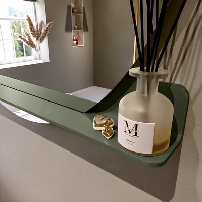 Mondiaz SPOT Miroir de salle de bain - rond 120cm - plan de miroir - couleur Armée