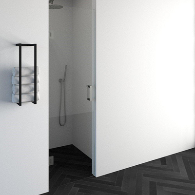 BRAUER Void nisdeur helder glas 60x200 omkeerbaar incl. glascoating PVD RVS-kleurig geborsteld