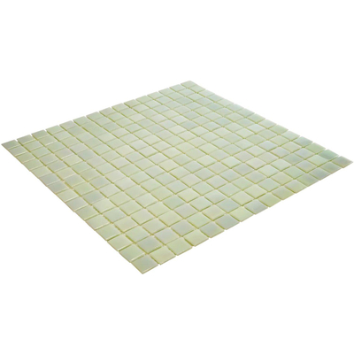 The Mosaic Factory Amsterdam mozaïektegel - 32.2x32.2cm - wand en vloertegel - Vierkant - Glas Light Green glans