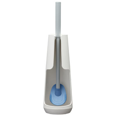 Tiger Tess Porte-brosse WC sur pied avec brosse flexible Swoop® Blanc Gris clair
