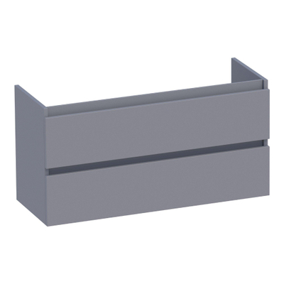 BRAUER Joy wastafelonderkast ondiep - 100x39x50cm - 2 softclose lades - greeploos - 1 sifon uitsparing - mat grijs