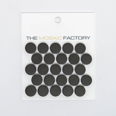 SAMPLE The Mosaic Factory London carreau mosaïque 1.9x0.5x0.5cm pour sol pour intérieur et extérieur Rond Céramique Noir