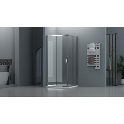 FugaFlow Efficiente Vetro Cabine de Douche - 90x90 cm - carré - chrome