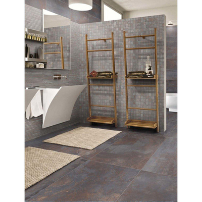 EnergieKer Dalle de terrasse Flatiron Black 60x60x2cm Rectifié Aspect béton Mat Noir