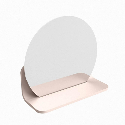 Miroir de salle de bain Mondiaz SPOT - rond 30cm - plan de miroir - couleur Rosee