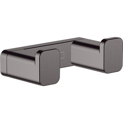 Hansgrohe Addstoris porte-serviettes double brossé noir chrome