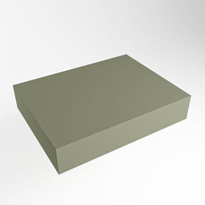 Mondiaz TOP 46 Topblad - 50x41x12cm - geschikt voor afdekplaat - Solid surface - Army