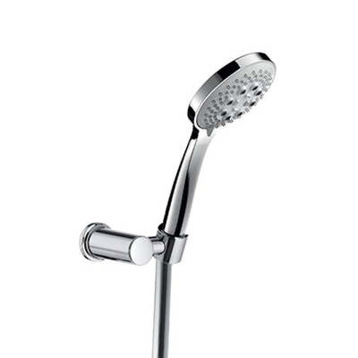 Hotbath Mate Ensemble de douchette support mural réglable avec douchette et flexible de douche chrome