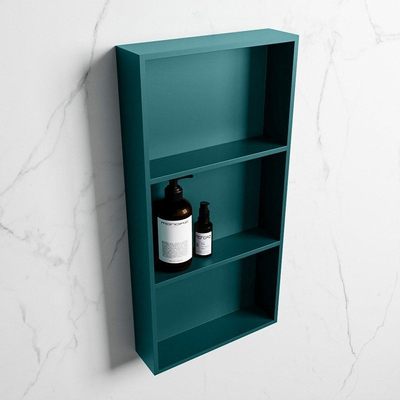 Mondiaz Easy nis 29.5x59.5x8cm voor Inbouw/opbouw 3 open vakken Solid surface Smag/Smag