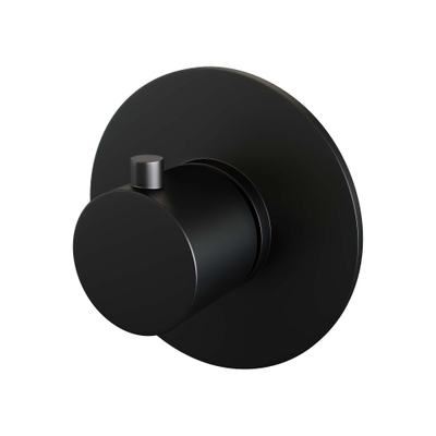 BRAUER Black Edition inbouwthermostaat - inclusief inbouwdeel - 1 gladde knop - mat zwart