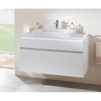 Villeroy & Boch Subway 2.0 wastafel onderzijde - geslepen - 60x47cm inclusief kraangat - met overloop - White Alpine (glans wit)