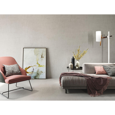 Baldocer Ceramica Code carrelage mural - 40x120cm - Rectangulaire - 11mm - rectifié - aspect béton - Argent