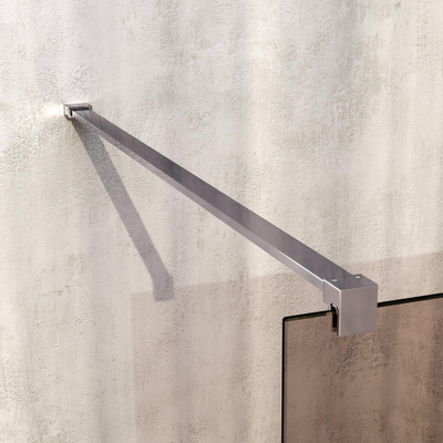 BRAUER Oblivion Douche à l'italienne - 120x200cm - revêtement verre - verre bronze - Acier inoxydable brossé PVD