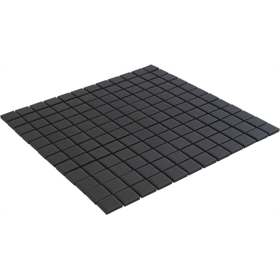 La Mosaic Factory London carreau mosaïque - 30x30cm - carrelage mural et de sol - Carré - Porcelaine Noir Mat