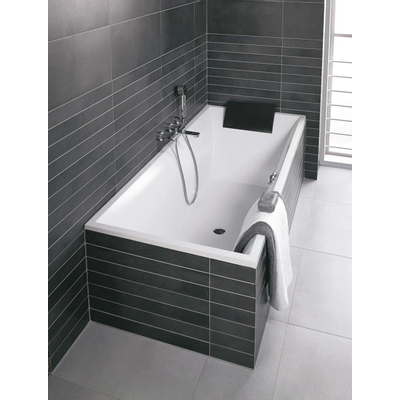 Villeroy en Boch Squaro slimline bad rechthoek 179.4x79.4cm duo wit incl. poten en badafvoer SHOWROOMMODEL