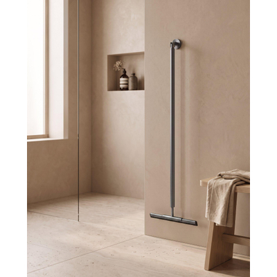 Fortifura Galeria Vloerwisser - 125cm - incl. houder - geborsteld gunmetal