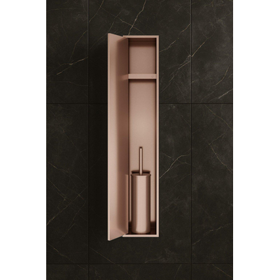 Hotbath &MORE Inbouw nis & borstelgarnituur - 16x60x12.6 cm - PVD - geborsteld koper