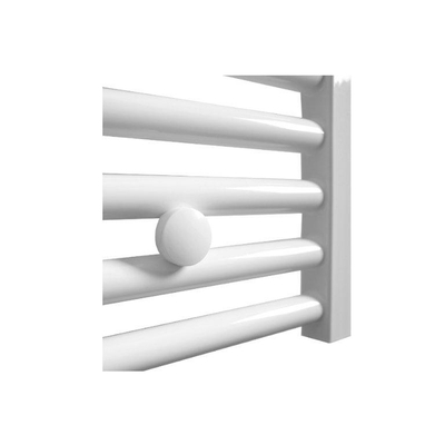 Sanicare electrische design radiator 111,8 x 45 cm. wit met WiFi thermostaat zwart