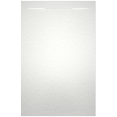 Riho Isola Receveur de douche 80x80x3cm Marbre artificiel Structure ardoise blanc mat