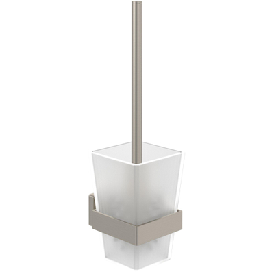 Villeroy & Boch Elements - Striking Toiletborstelgarnituur - 94x118x340mm - Brushed Nickel (grijs)