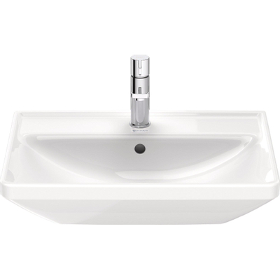 Duravit D-Neo lavabo avec WonderGliss 60x44x16.5cm 1 trou de robinet rectangulaire Céramique Blanc
