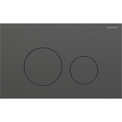 Geberit Sigma40 plaque de déclenchement - rinçage à 2 touches - extra plate - boutons ronds - inox - noir chrome brossé