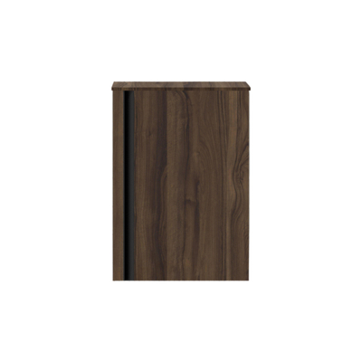 Saniclass Chaci Meuble sous-lavabo pour lave-mains - 40x55cm - 1 porte - avec plan de dessus - noyer