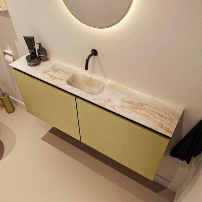MONDIAZ TURE-DLUX 120cm toiletmeubel Oro. EDEN wastafel Frappe positie midden. Zonder kraangat.