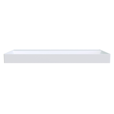 Arcqua Edge Opbouw Wastafel - 120x47x12cm - zonder kraangat - cast marble - mat wit