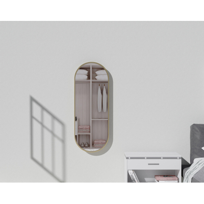 Saniclass Retro Line 2.0 Miroir ovale 90x38cm cadre Or mat