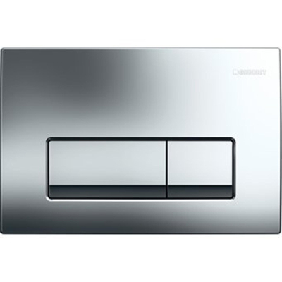 Geberit Delta50 bedieningsplaat - 2-toets spoeling - rechthoekige knoppen - dualflush - glans chroom
