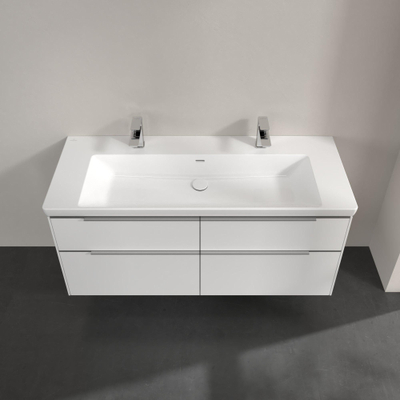 Villeroy & Boch Subway 3.0 meuble sous-lavabo - 127.2x57.9cm - 4 tiroirs Brilliant white