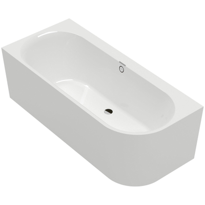 Villeroy & Boch Oberon 2.1 Baignoire adossée pour installation d'angle gauche - 1800 x 800 mm - blanc alpin brillant (blanc)
