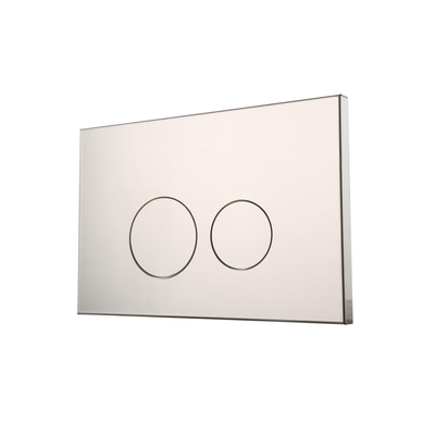 Geberit Inbouwreservoir UP320 met QeramiQ metal bedieningsplaat - dualflush - ronde knoppen - metaal wit mat