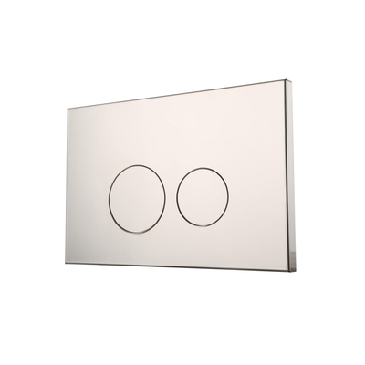 Geberit Réservoir encastrable - UP320 - plaque de commande QeramiQ metal - dualflush - boutons ronds - blanc mat