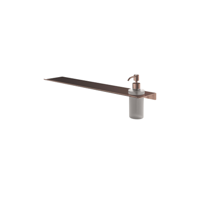 Hotbath &MORE Zeepdispenser - glas - voor planchet serie - PVD - geborsteld koper