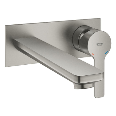 GROHE Lineare New partie apparente encastrée robinet mural économiseur d'eau taille L avec bec 20,7 cm supersteel