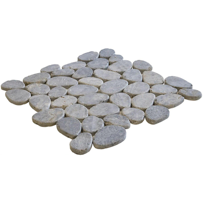 La mosaïque en pierre naturelle Mosaic Factory - 30,5x30cm - carrelage mural et de sol - Organique - Marbre Gris Mat