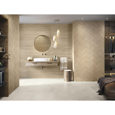 ÉCHANTILLON Terravito Brisano Carrelage murale - 40x120cm - Rectangle - 11mm - rectifié - Aspect bois - Zig alder